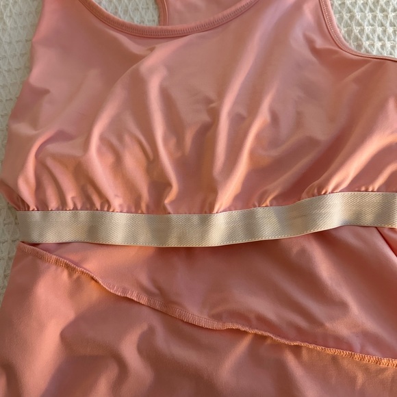 FILA Womens Tennis Racerback Tank with Ruffle Pink Size L - Picture 5 of 6